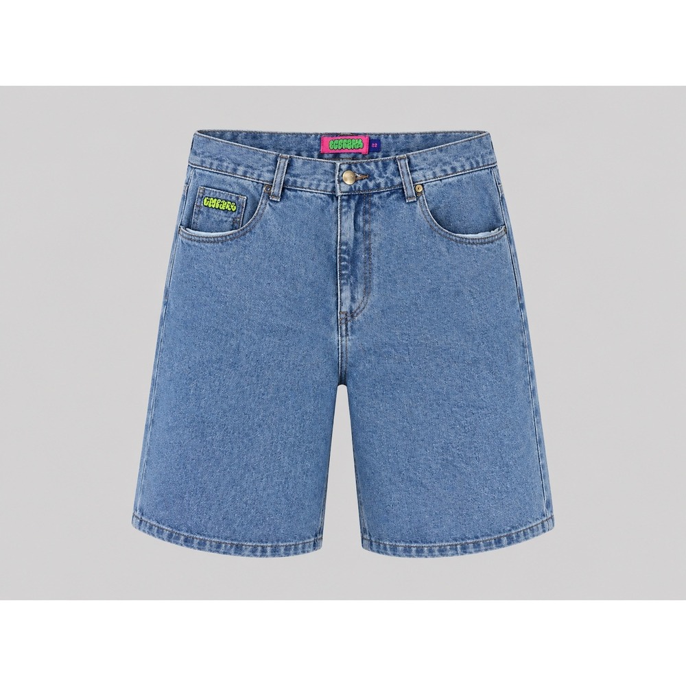 Empyre Tori Denim Shorts Mens 34 Blue Medium Wash High Rise Skater Relaxed Jorts